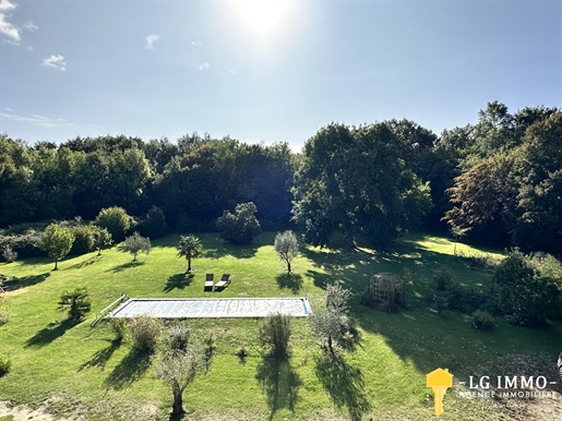 Manor house + outbuildings on 28,220 m2 of park with swimming pool