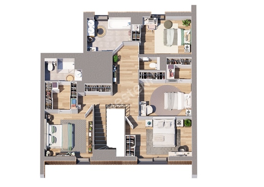 Appartement duplex T6 en attique - 155.46m² - Situation d'exception - Amphion-les-bains