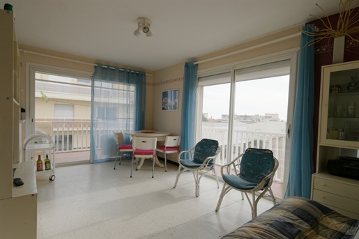 Narbonne-Plage appartement de type 2 avec terrasse et balcon vue Mer
