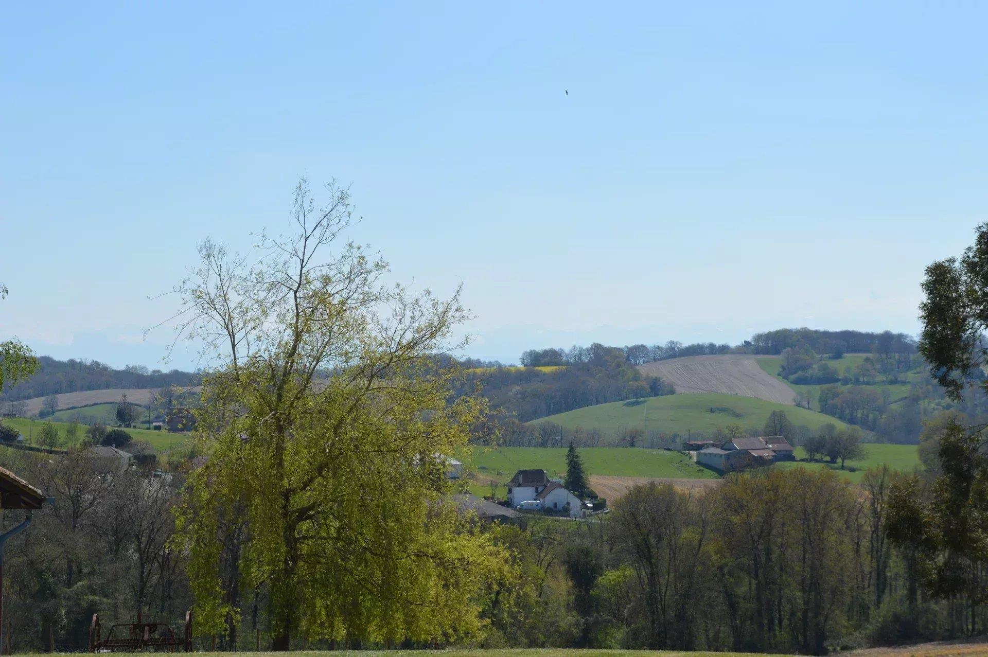 A charming Béarnaise farmhouse with guesthouse, pool & stunning mountain views