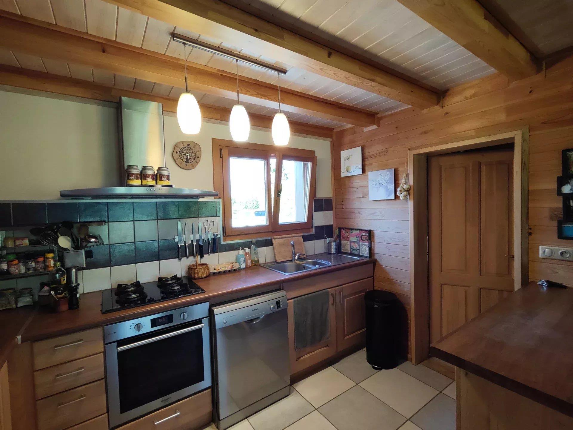 Beautiful wooden house in a peaceful environment