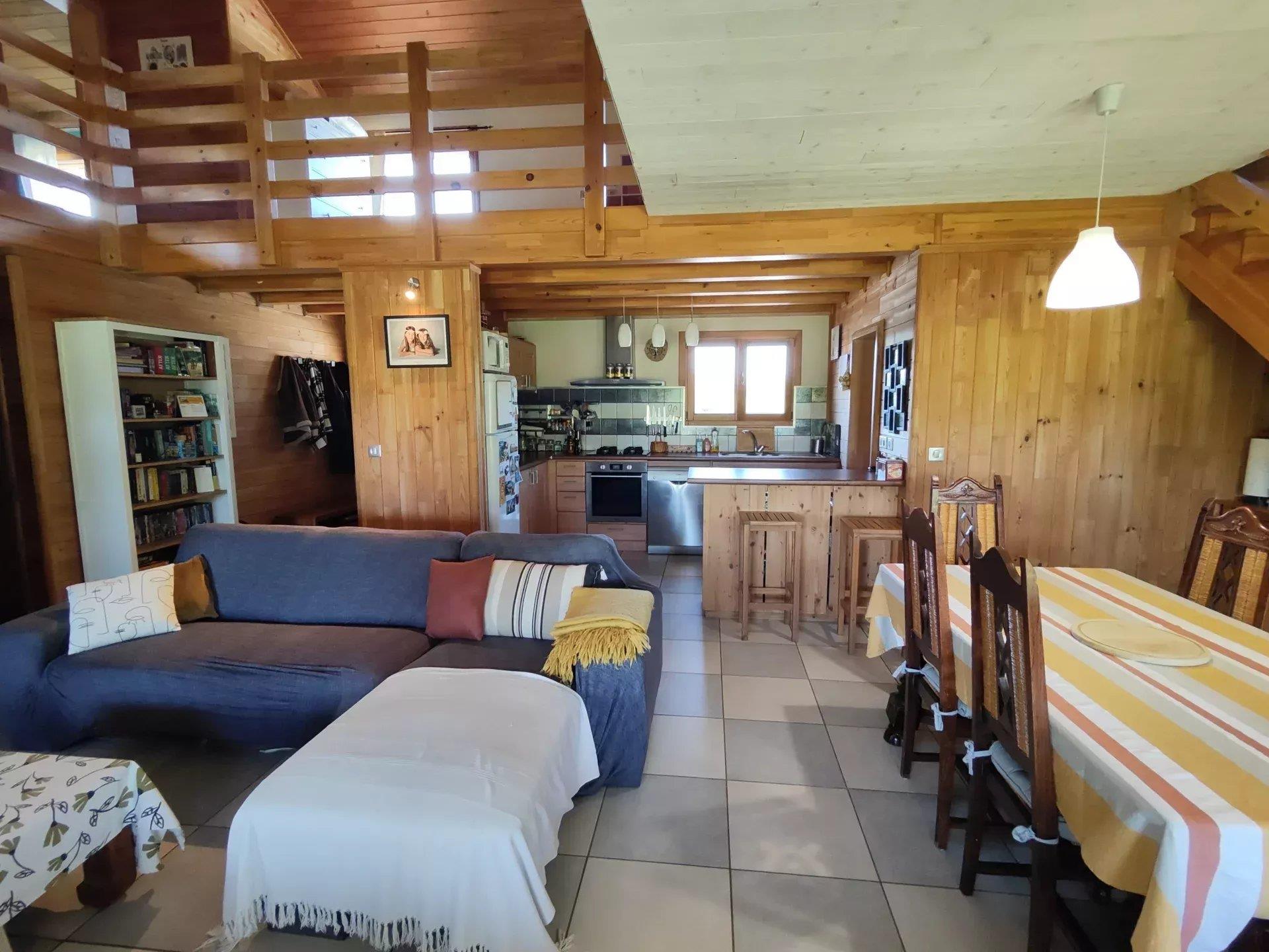 Beautiful wooden house in a peaceful environment