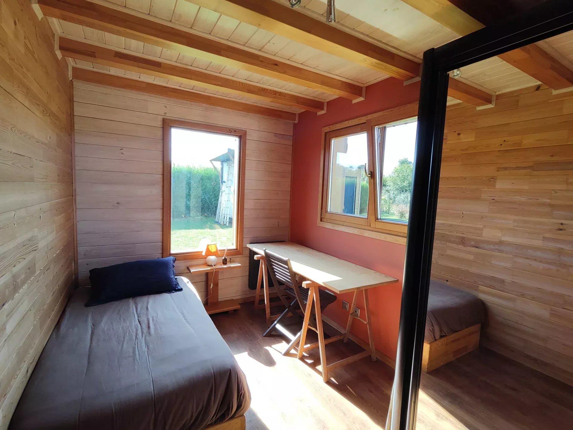 Beautiful wooden house in a peaceful environment