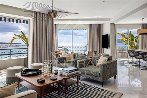 Cannes - Croisette - 3-kamer appartement met panoramisch uitzicht op zee