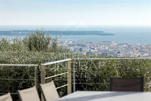 Le Cannet collines - Villa provençale moderne en parfait état – Vue mer panoramique à 180 °