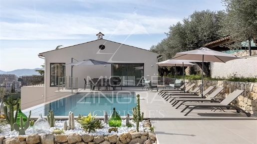 Le Cannet heuvels - Moderne Provençaalse villa in perfecte staat – 180° panoramisch uitzicht op zee