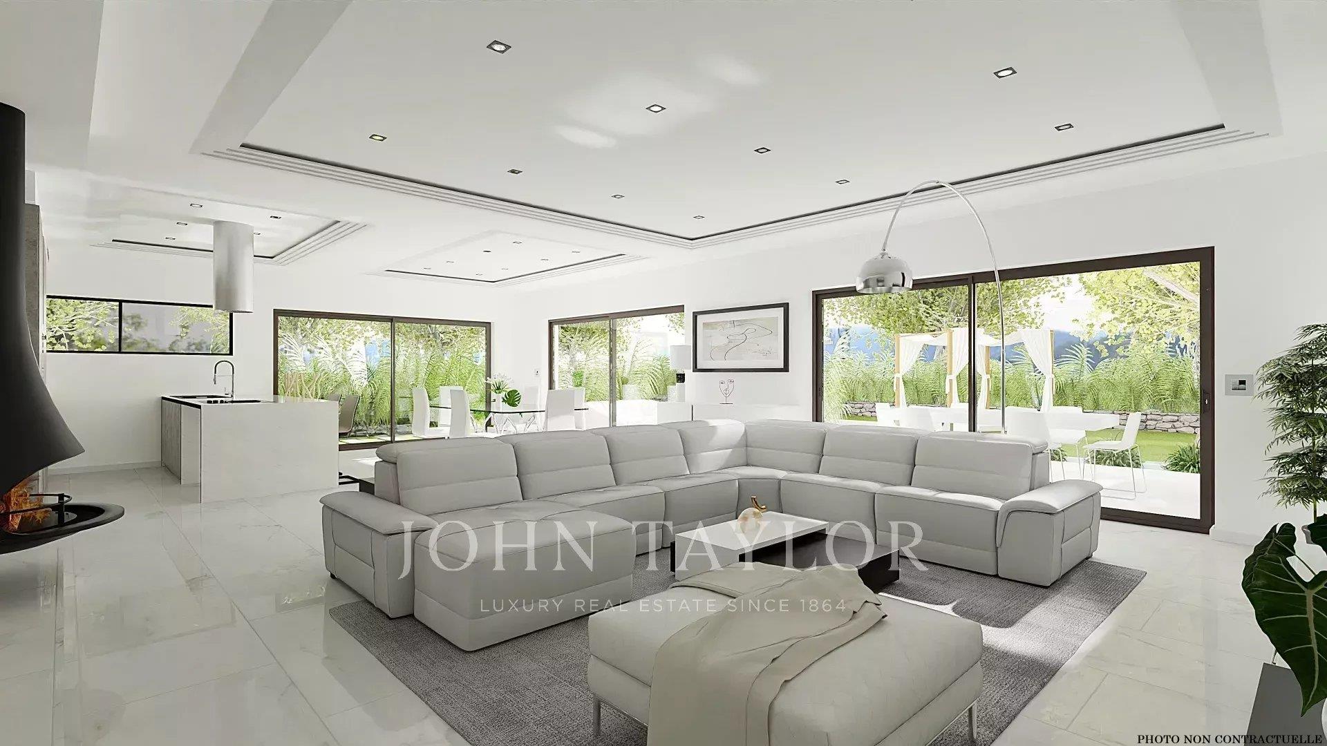 Contemporaine neuve villa dans domaine fermé