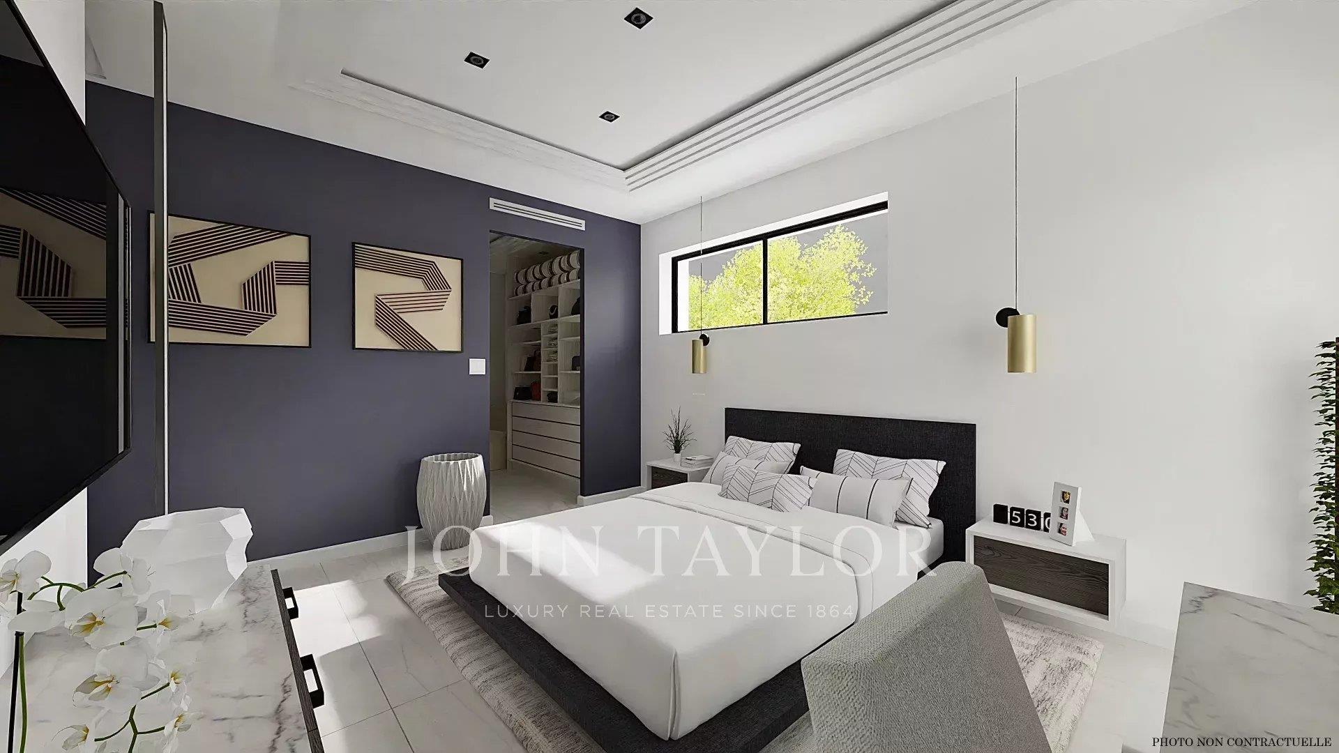 Contemporaine neuve villa dans domaine fermé