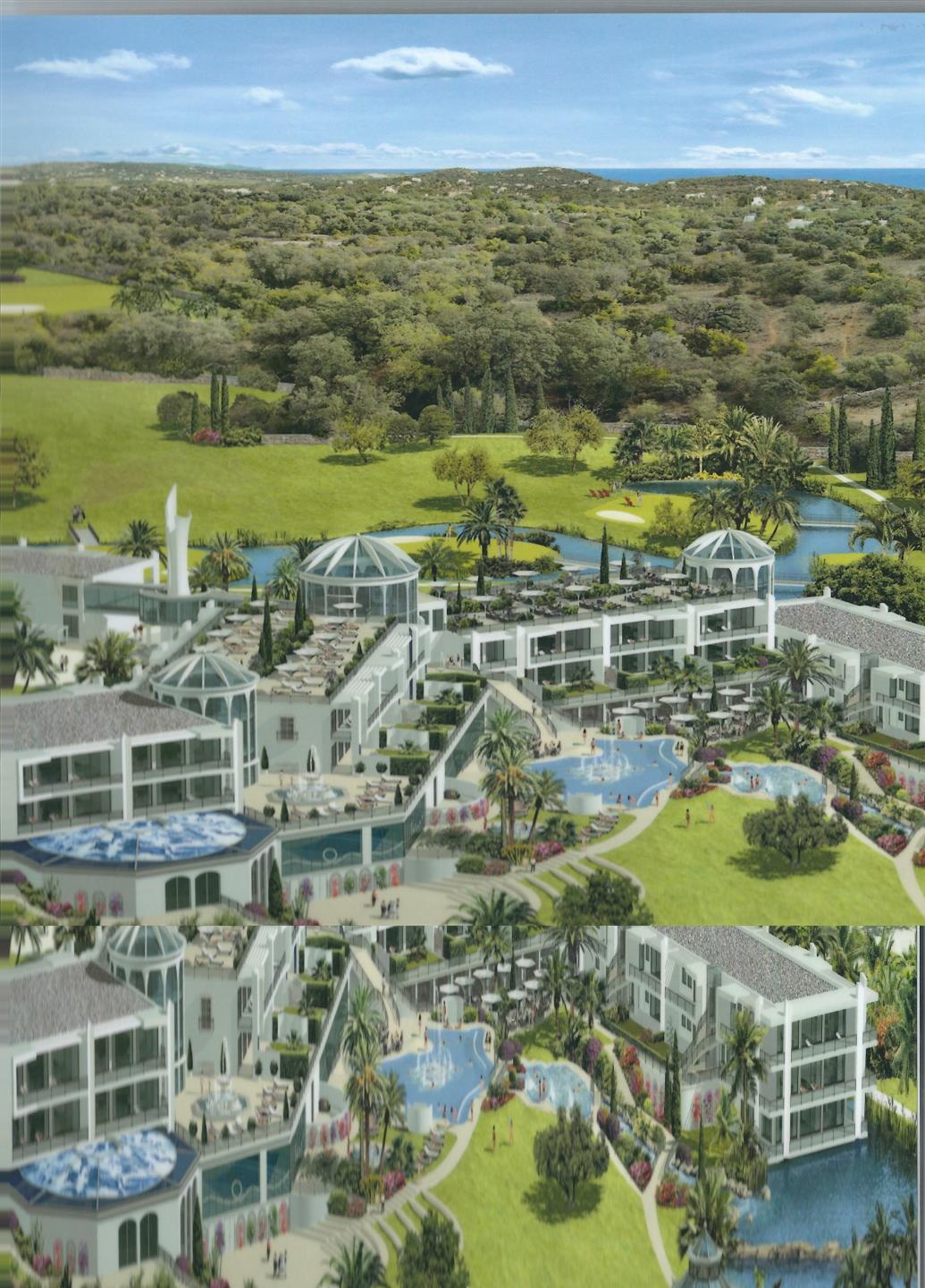 Perceel met project goedgekeurd voor hotel en golfbaan in Santa Barbara de Nexe