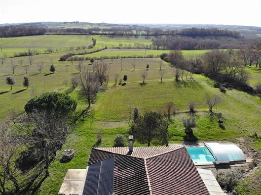 Charming Gascon property with pool and views on 7.5 hectares of organic land.