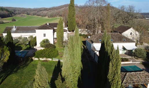 Magnifique ensemble quercynois avec deux maisons, grange, pigeonnier, atelier, 2 piscines, terrain 2