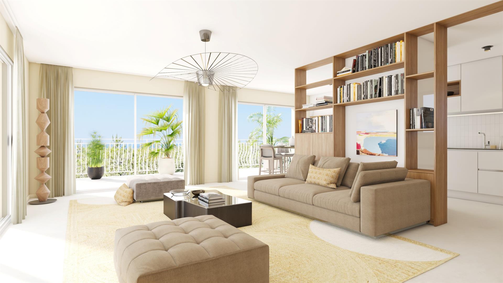 Family home with panoramic sea view and green setting