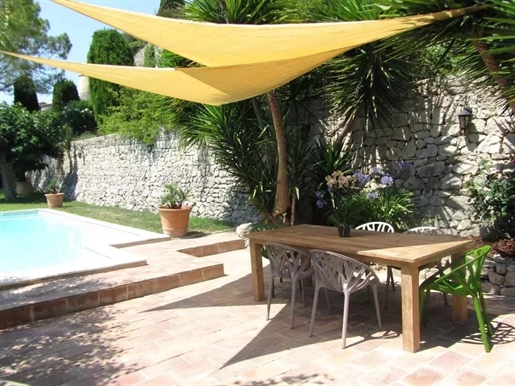 Rare house in Biot village with pool and view.