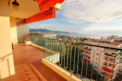 Piękny 3-pokojowy apartament z tarasem z widokiem na morze - Nice Bas Fabron
