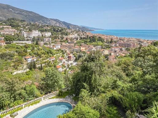 Villa provençale avec piscine et terrain vue mer - Menton Madone