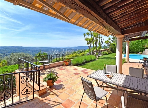 Splendid villa in calm neighborhood with pool and panoramic sea view - Grasse