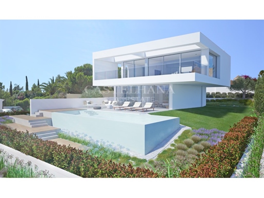 Maison individuelle T3, en construction, vue mer et piscine, Praia da Luz, Lagos, Algarve