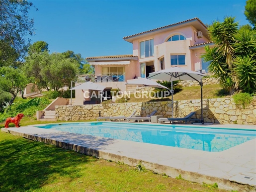 Villa near village with panoramic view of hills and sea