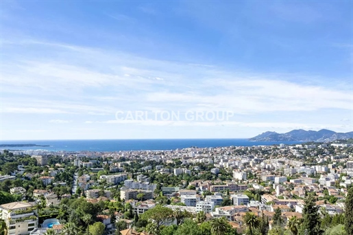 Panoramisch uitzicht op de baai van Cannes