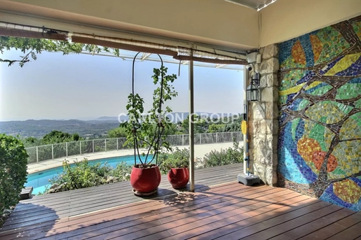 Châteauneuf - Cannes Countryside - "Le Corbusier" Villa With Exceptional Seaview