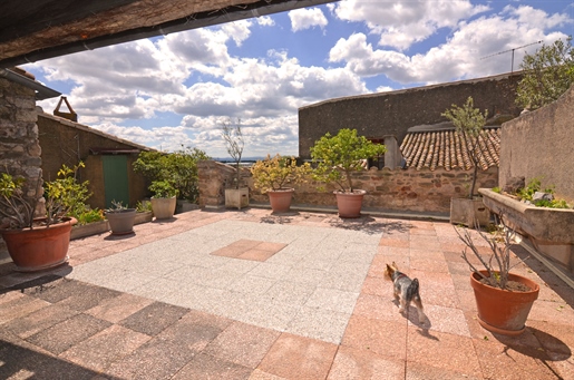 Spacious stone property with roof top terrace and views in Caunes Minervois