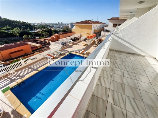 Bright and furnished apartment with large balcony and Swimmingpool in San Eugenio Alto!