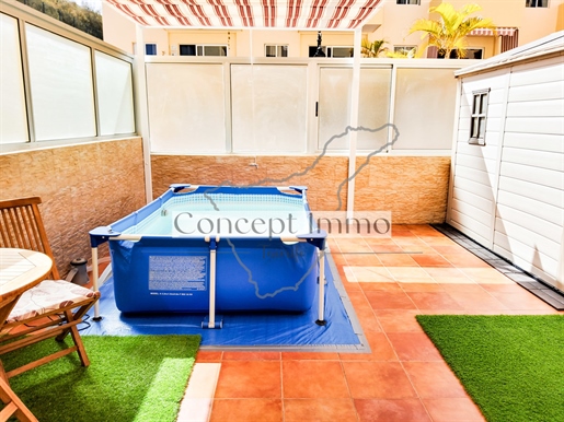 Furnished apartment in the heart of Los Cristianos with a beautiful terrace, garden and swimmingpool