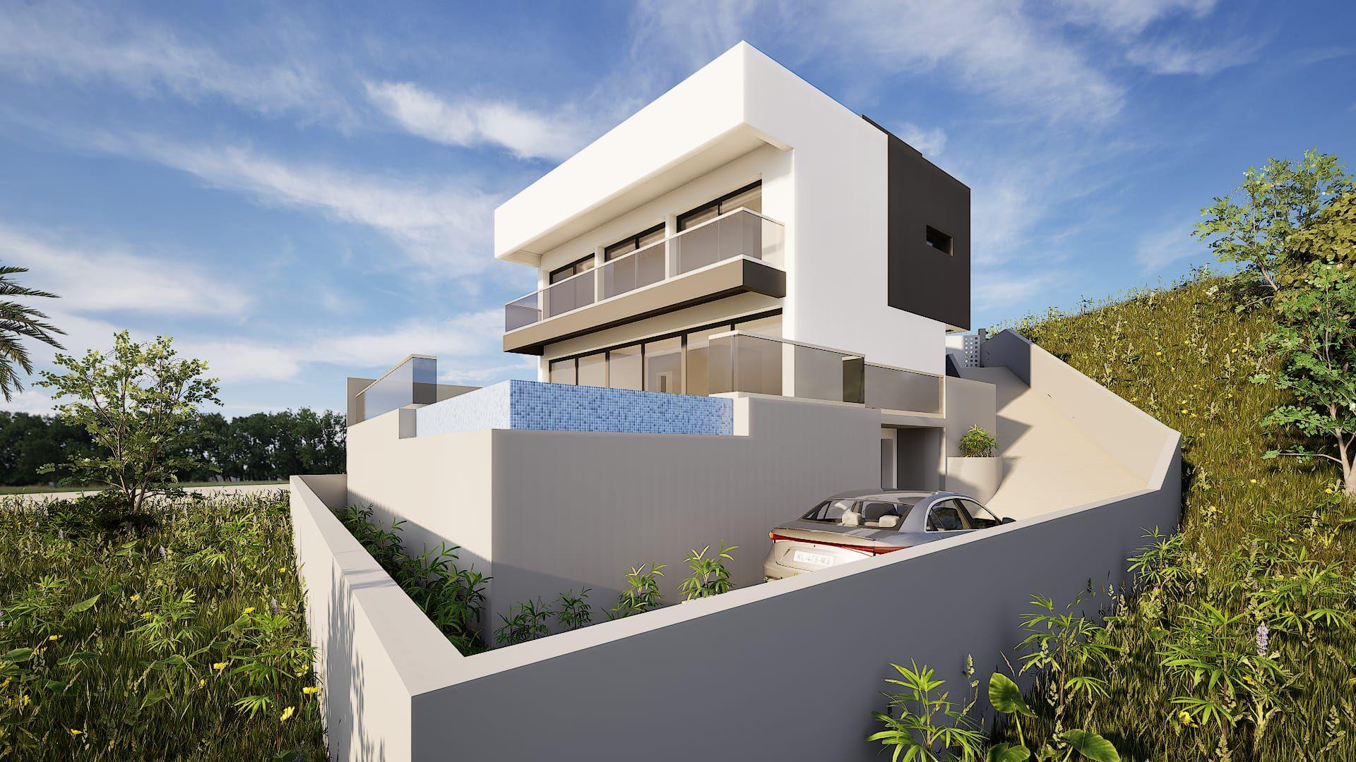 Luxe Villa in Aanbouw met Uitzicht op Zee – Funchal, Madeira