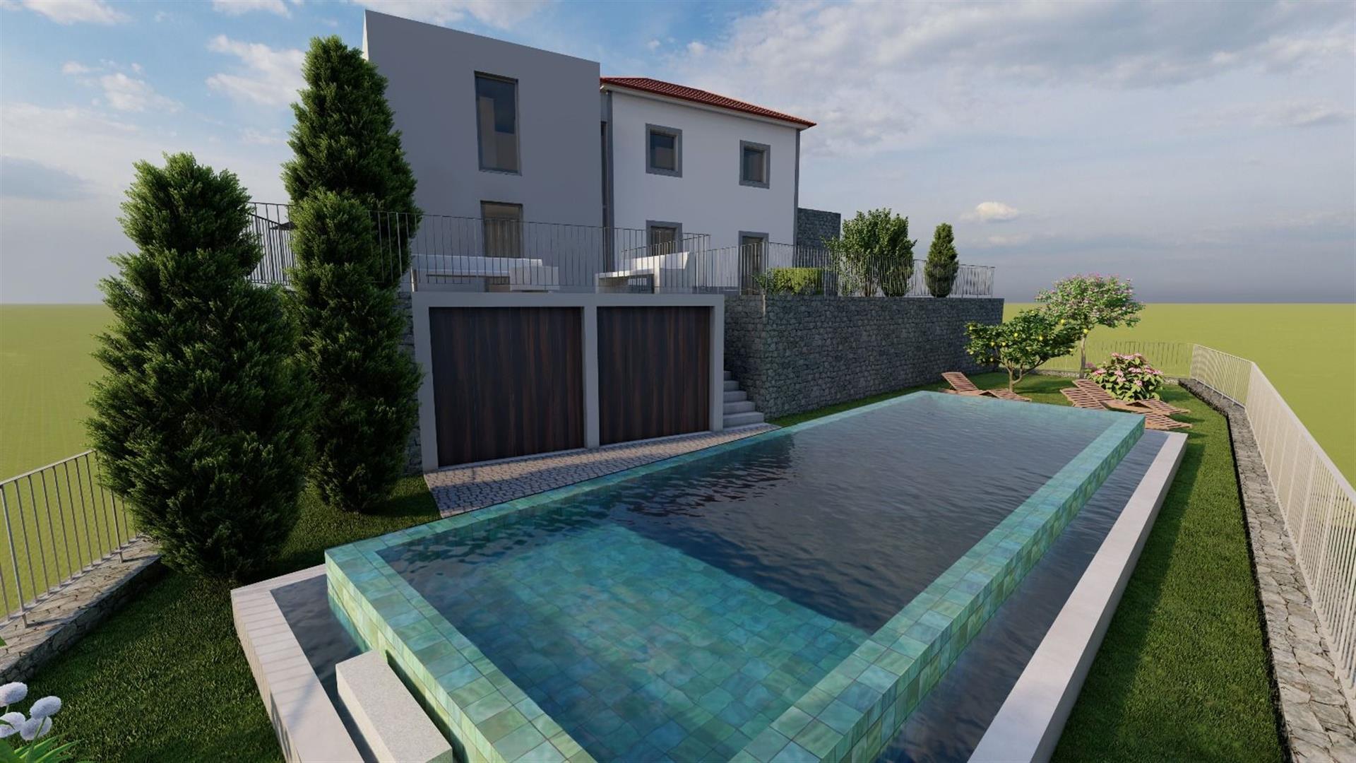 Casa en Construcción con Piscina e Impresionantes Vistas a la Montaña