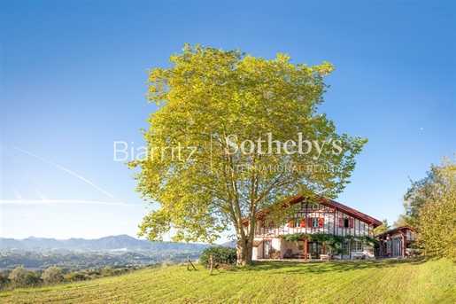 Traditional basque house renovated, with swimming pool and mountain view