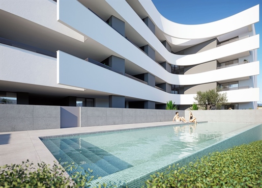 Neue 2-Zimmer-Wohnungen Im Bau Mit Swimmingpool In Porto De Mós - Lagos