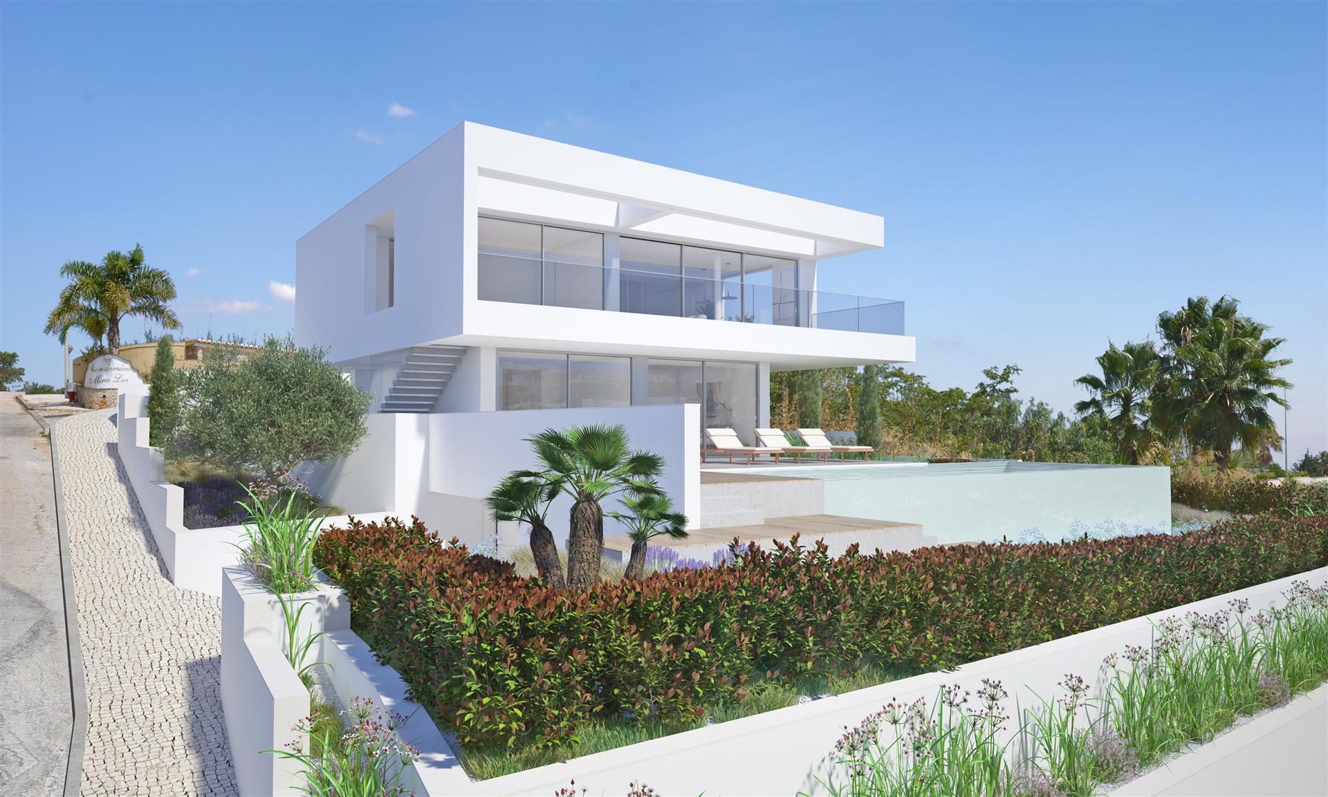 Luxe moderne villa met zwembad en uitzicht op zee