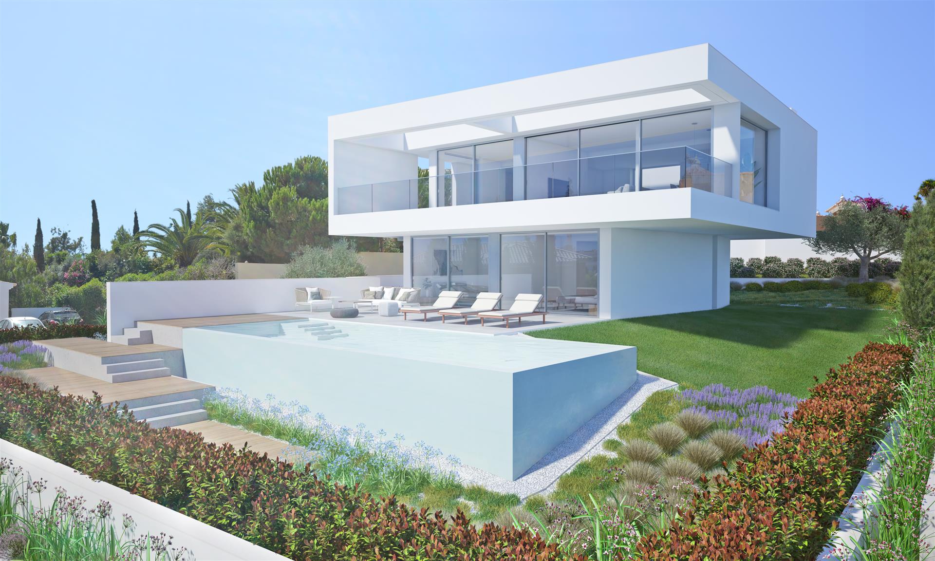 Villa contemporaine de luxe avec piscine et vue sur la mer