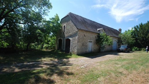 Dordogne Valley, restored barn with views over 4800 mÂ² of land.