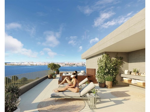 3 pièces Duplex avec toit-terrasse privée, dans le nouveau développement Riva à Quinta da Trindade,