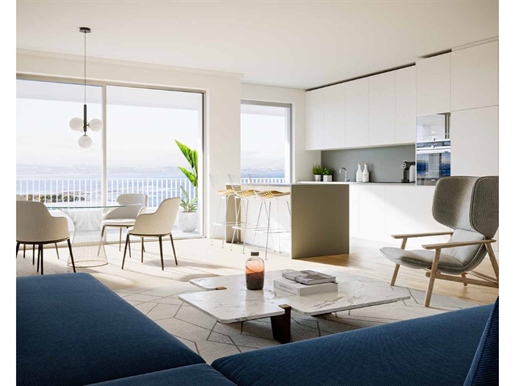 Appartement 2 chambres (3 pièces), Seixal (région de Lisbonne) dans une résidence privée avec terras