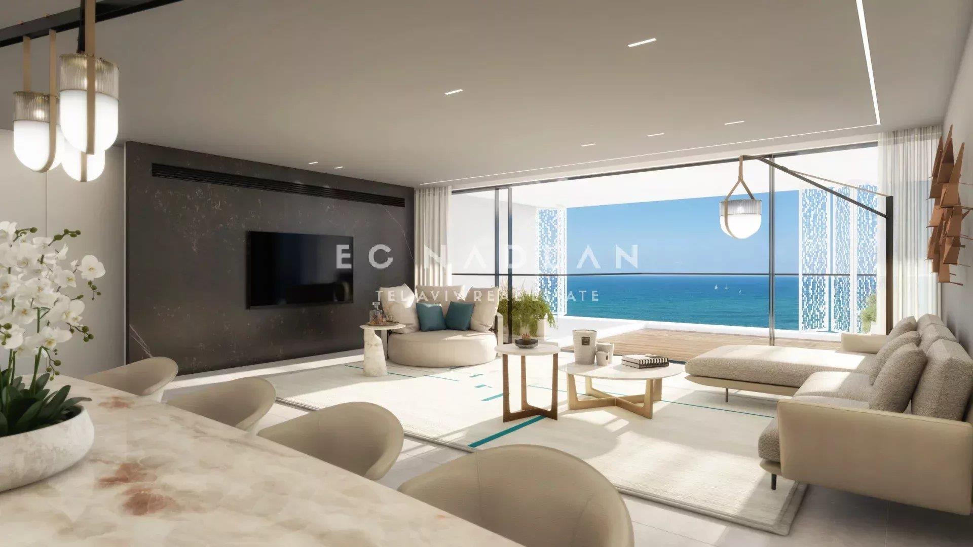 For sale in Tel Aviv, facing the sea, luxury apartment