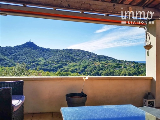 Villa 90m² en bed and breakfast met panoramisch uitzicht op de Ardèche