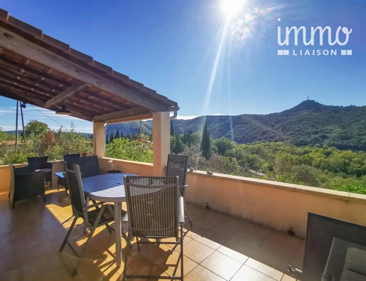 Villa 90m² en bed and breakfast met panoramisch uitzicht op de Ardèche