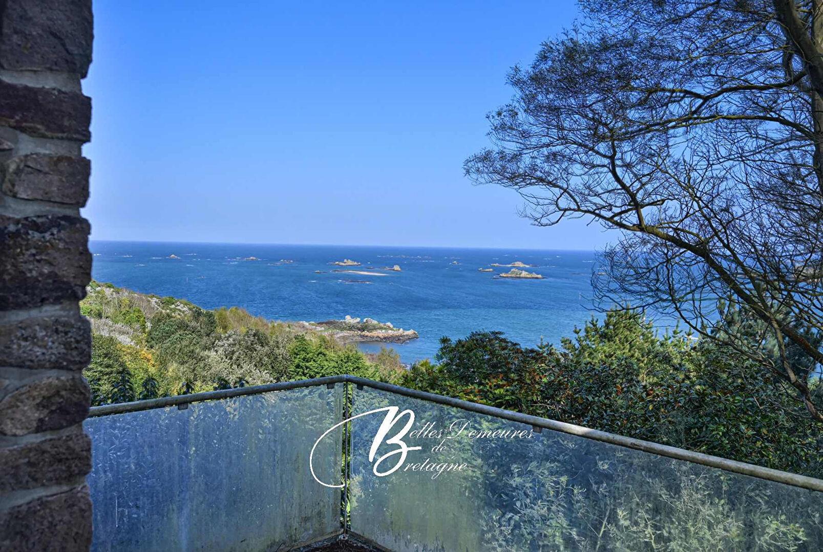 Property with commanding sea view for sale Ploubazlanec, Cotes d'Armor