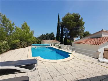Holiday villa with pool and views.