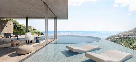Villa with panoramic sea views of contemporary design and architecture, in Arco da Calheta.