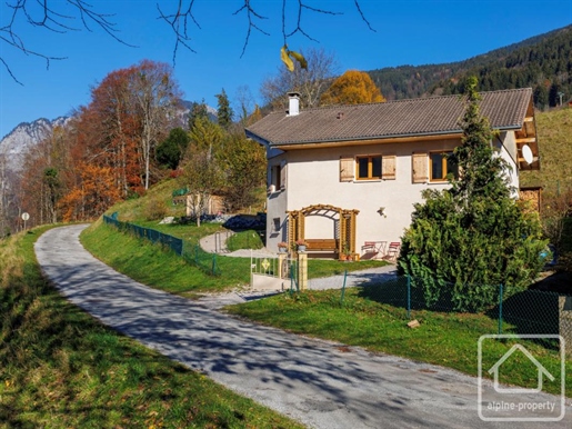 A detached 3 bedroom, 2 bathroom chalet, including self-contained one bedroom apartment, with garden