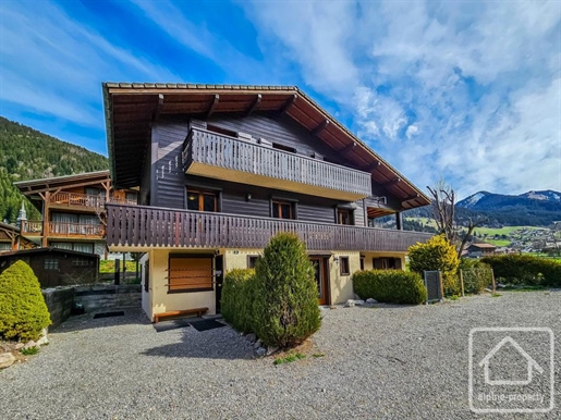 A large modern chalet split into individual apartments and close to the piste.