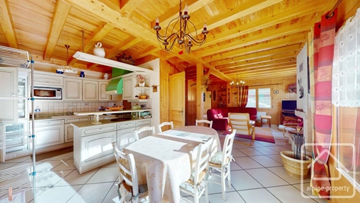 A large, light and modern chalet in an imposing location with far reaching views.