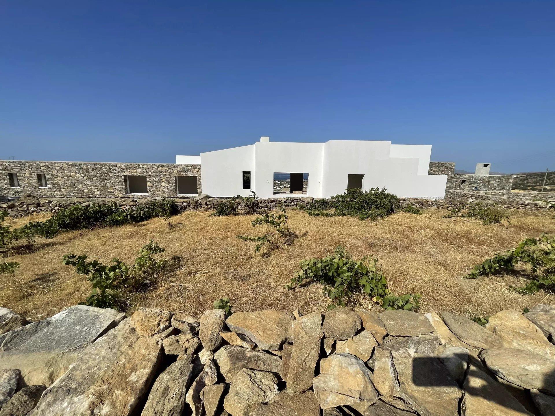 Elegant Stone Estate with Sea View – Agkairia, Paros