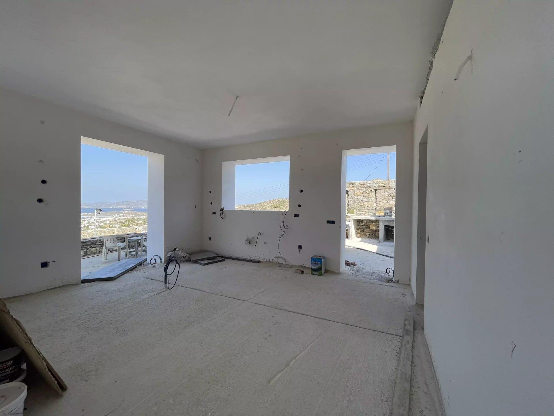 Elegant Stone Estate with Sea View – Agkairia, Paros