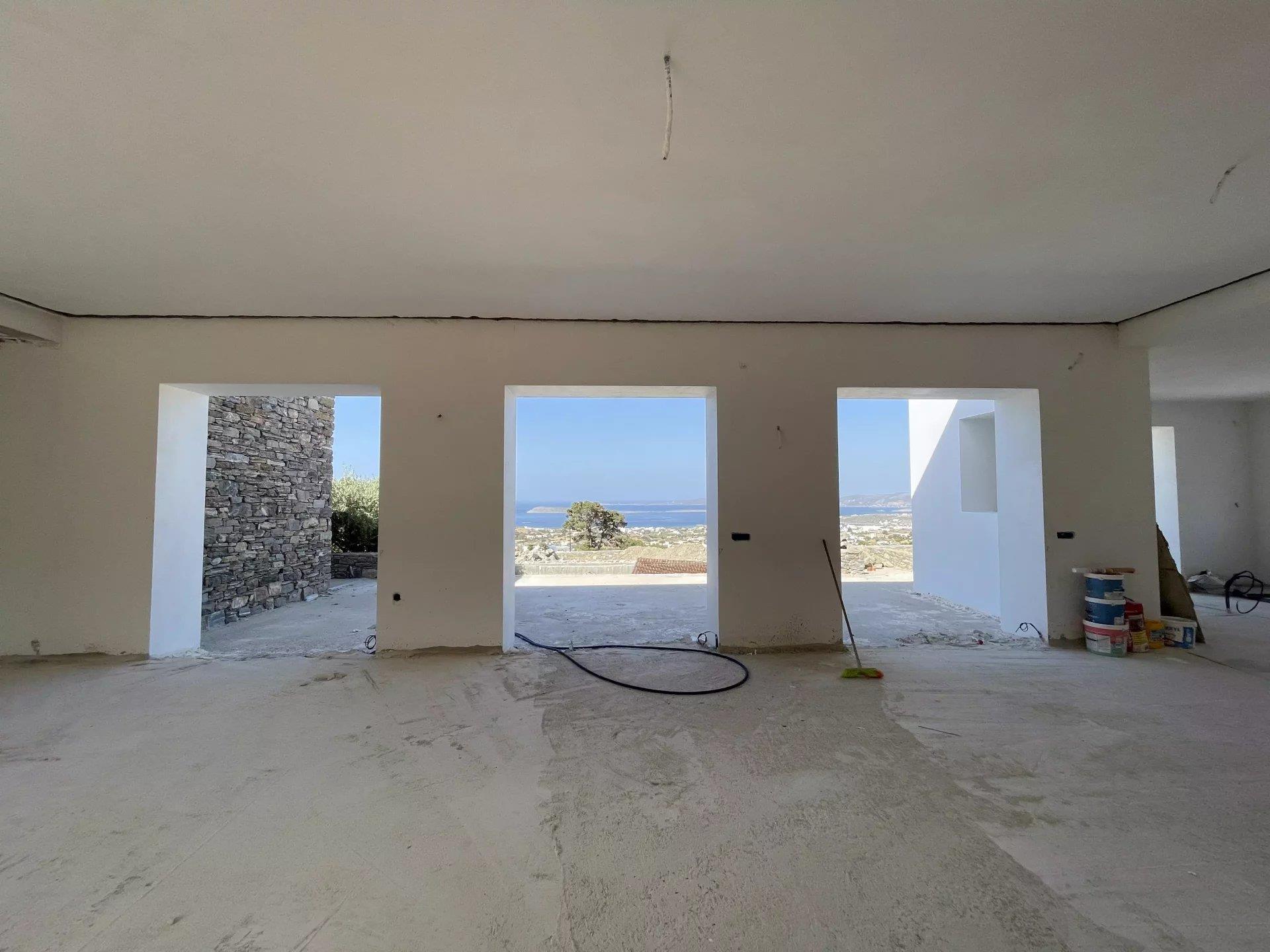 Elegant Stone Estate with Sea View – Agkairia, Paros