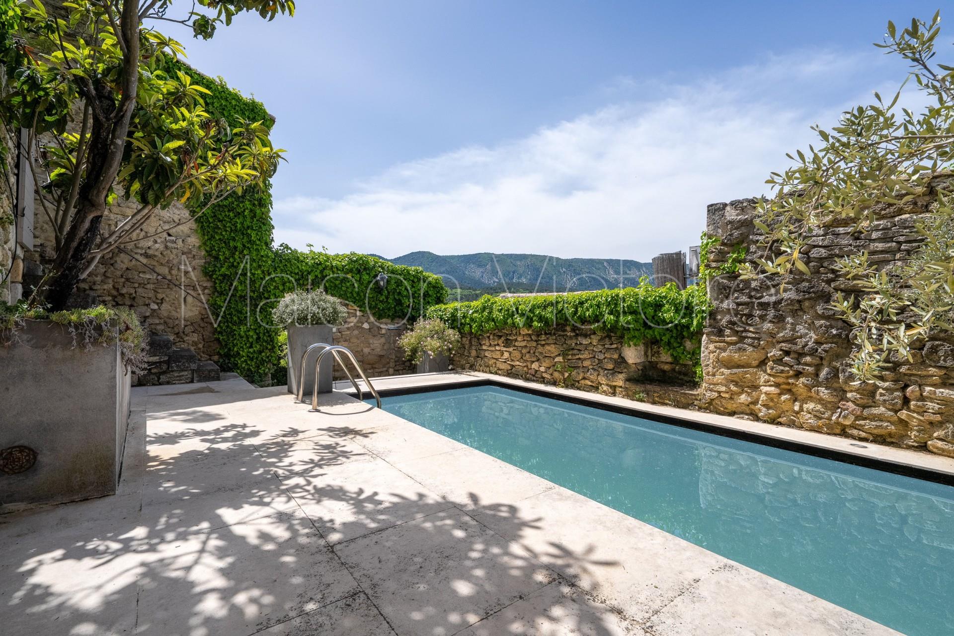 Alluring village house with pool and spectacular views.