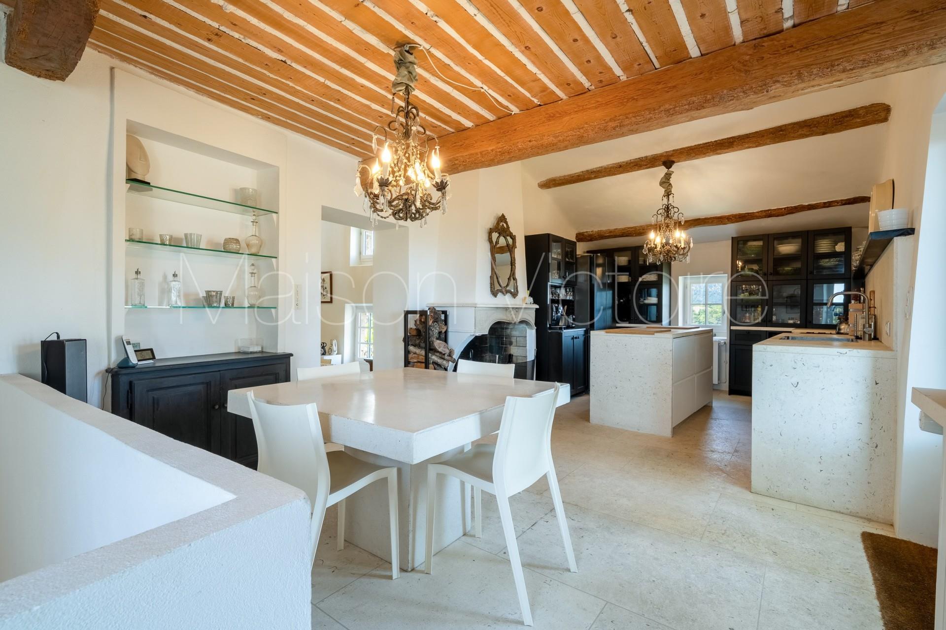 Alluring village house with pool and spectacular views.